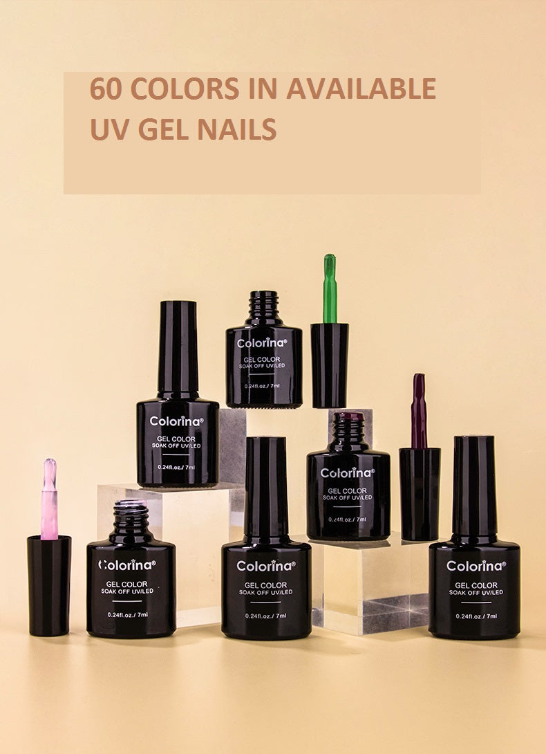 Colorina gel semipermanente set 60 colores 7 ml