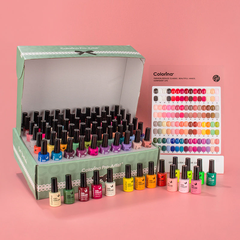 Colorina gel semipermanente set 60 colores 8 ml