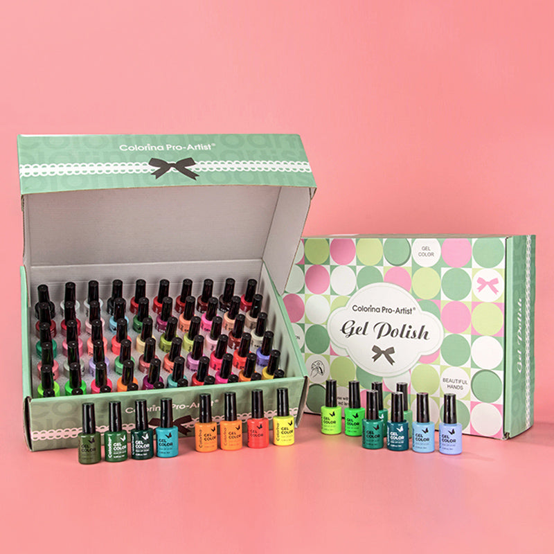 Colorina gel semipermanente set 60 colores 8 ml