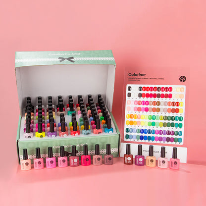 Colorina gel semipermanente set 60 colores 7 ml
