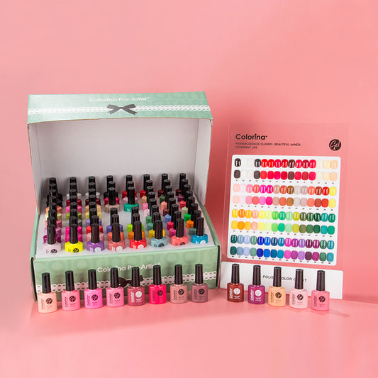 Colorina gel semipermanente set 60 colores 7 ml